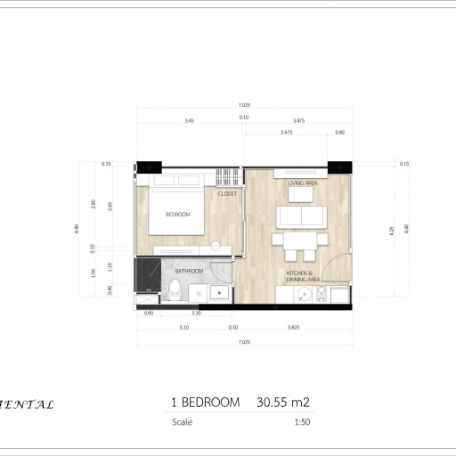 Siam Oriental Dream, 1 bedroom apartments - from 29.45 m²