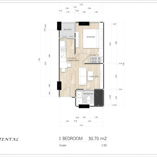 Siam Oriental Dream, 1 bedroom apartments - from 29.45 m²