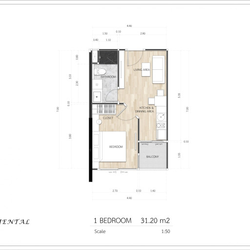 Siam Oriental Dream, 1 bedroom apartments - from 29.45 m²