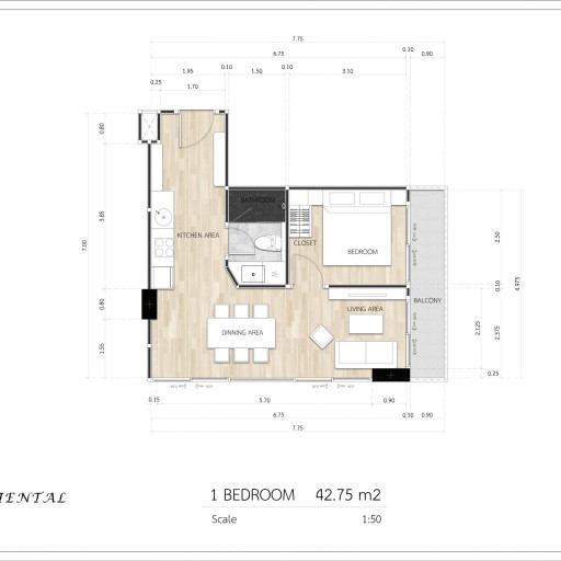 Siam Oriental Dream, 1 bedroom apartments - from 29.45 m²